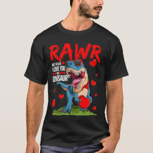 Rawr Means I Love You In Dinosaur T Rex Lover Vale T-Shirt
