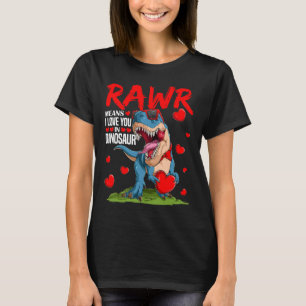 Rawr Means I Love You In Dinosaur T Rex Lover Vale T-Shirt