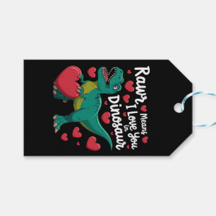 Rawr Means I Love You In Dinosaur T Rex Valentines Gift Tags