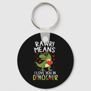 Rawr Means I Love You In Dinosaur Valentine’s Day Key Ring