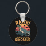 Rawr Means I Love You In Dinosaur Vintage Valentin Key Ring<br><div class="desc">Rawr Means I Love You In Dinosaur Vintage Valentine's Day</div>