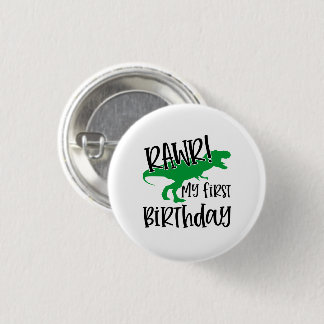 RAWR My 1st Birthday 3 Cm Round Badge