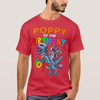 Rawr Poppy Of The Birthday Boy Astronaut Riding Di T-Shirt