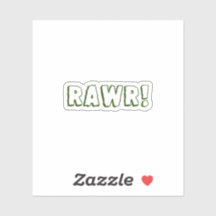 Rawr! Water Bottle Sticker