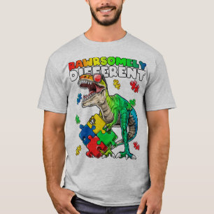 Rawrsomely different dinosaur autism awareness top