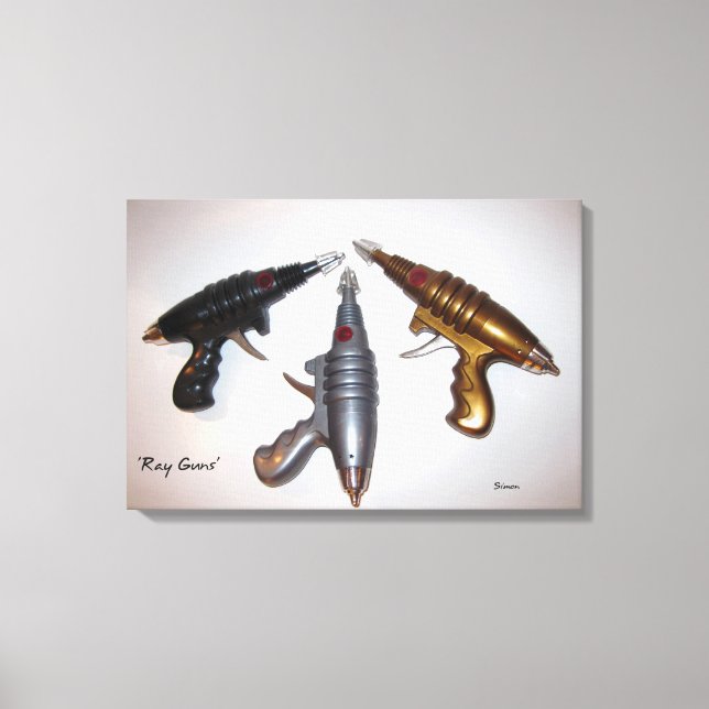 Ray Guns Art on Canvas Print (Front)