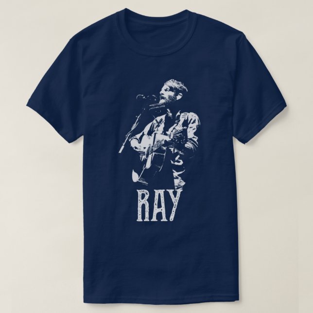 Ray Lamontagne White Stencil1 T-Shirt (Design Front)