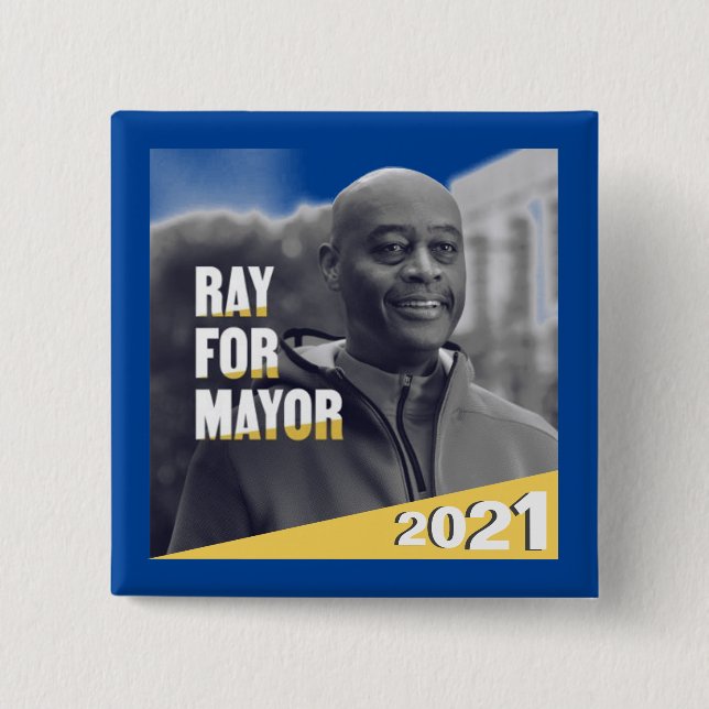 Ray McGuire NYC Mayor 2021 15 Cm Square Badge (Front)