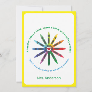 Ray of Crayons / Teacher Appreciation Thank You Card