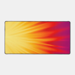 Ray of Light Yellow Red Desk Mat