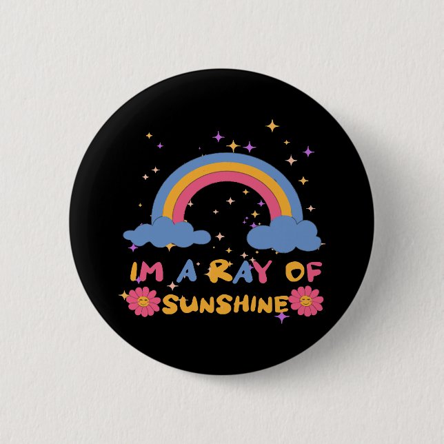 Ray of sunshine 6 cm round badge (Front)