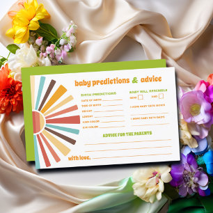 Ray of Sunshine Advice Baby Predictions Card