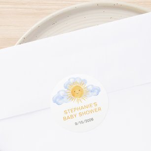 Ray Of Sunshine Baby Shower  Classic Round Sticker