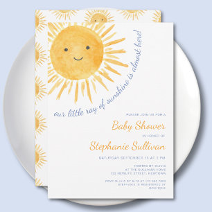 Ray of Sunshine Baby Shower Invitation