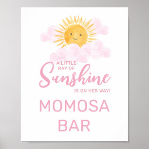 Ray Of Sunshine Baby Shower Momosa Bar Poster