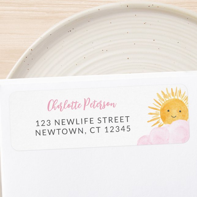 Ray Of Sunshine Baby Shower Return Address (Creator Uploaded)