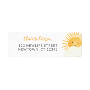 Ray Of Sunshine Baby Shower Return Address