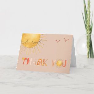 Ray of Sunshine   Boho Summer Thank You Card