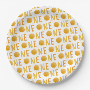 Ray of Sunshine Boho Sun Birthday Party Paper Plate