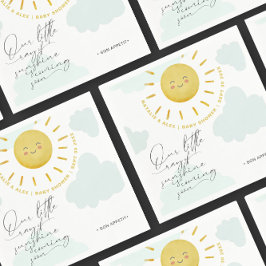 Ray of Sunshine Clouds Gender Neutral Baby Shower Napkin