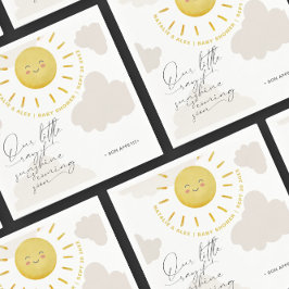 Ray of Sunshine Clouds Gender Neutral Baby Shower Napkin