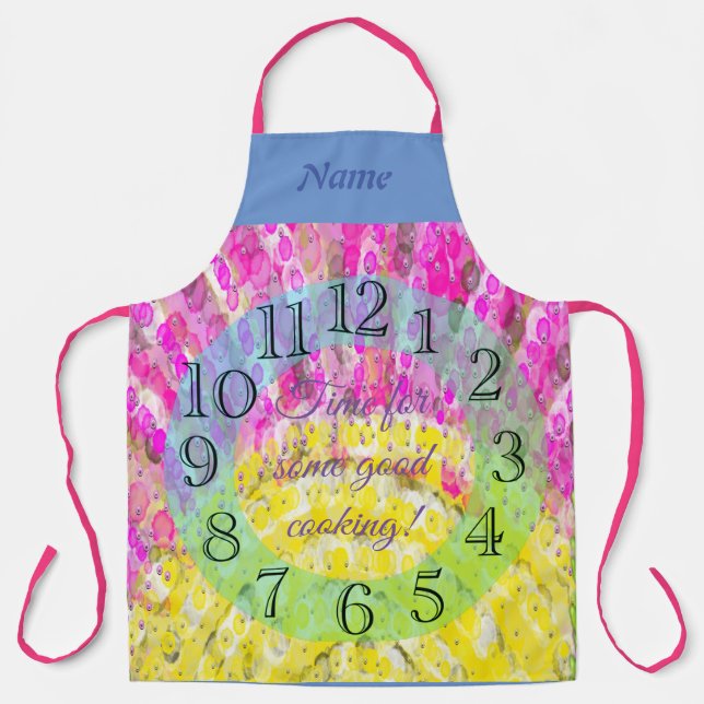 Ray Of Sunshine in Yellow and Fuchsia Apron (Front)