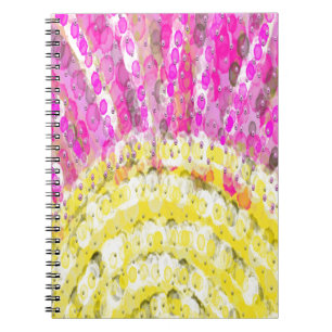 Ray Of Sunshine in Yellow and Fuchsia Spiral Notebook