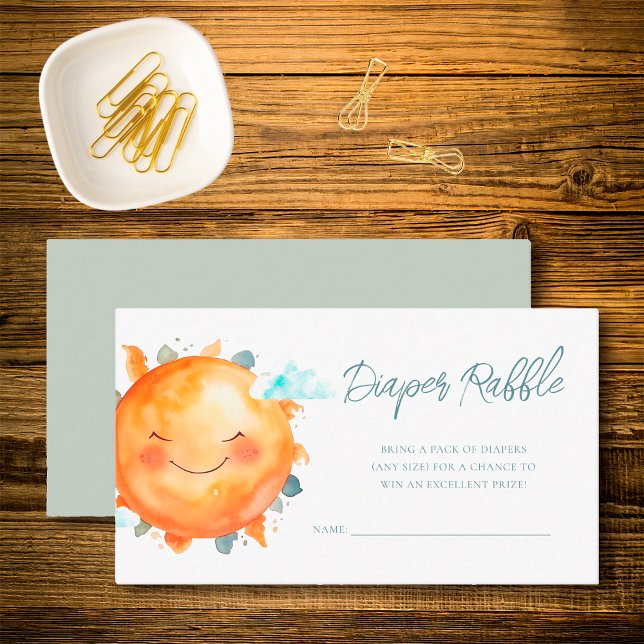 Ray Of Sunshine Rainbow Baby Shower Diaper Raffle Enclosure Card (Creator Uploaded)