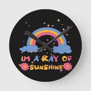 Ray of sunshine round clock