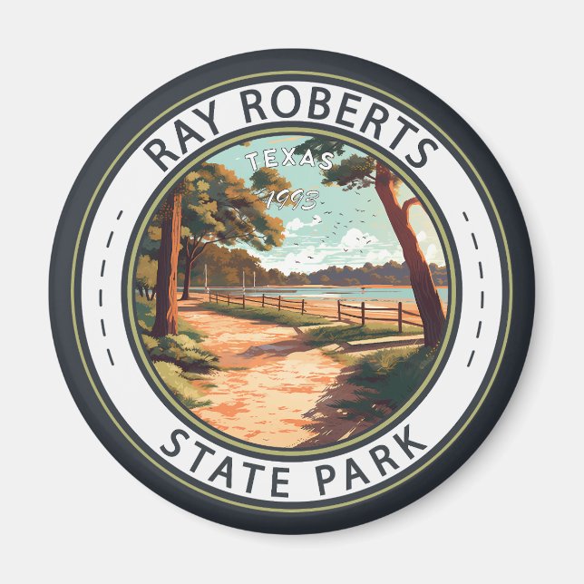 Ray Roberts State Park Texas Badge Magnet (Front)