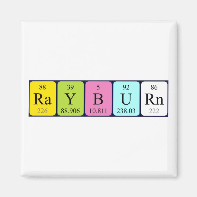 Rayburn periodic table name magnet (Front)