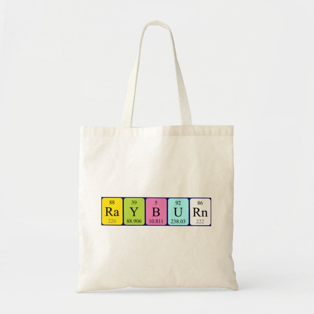 Rayburn periodic table name tote bag (Front)