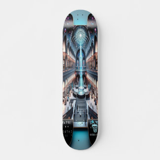 "Raygun Gothic Futuristic Art Museum Deck" Skateboard