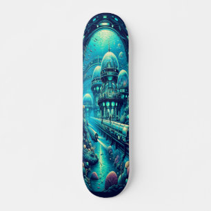 "Raygun Gothic Underwater Research Facility Deck" Skateboard