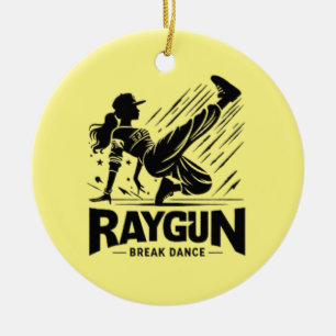 Raygun Raygun breakdancer,breakdancing  Ceramic Tree Decoration