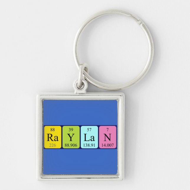 Raylan periodic table name keyring (Front)