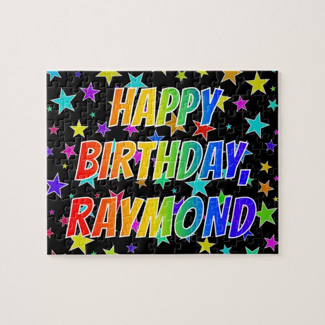 "RAYMOND" First Name, Fun "HAPPY BIRTHDAY" Jigsaw Puzzle (Horizontal)