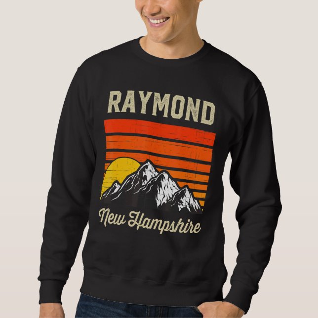 Raymond New Hampshire Hometown City State Retro Us Sweatshirt (Front)