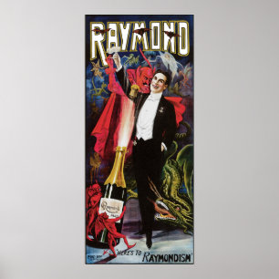 Raymond The Great ~ Magician Vintage Magic Act Poster