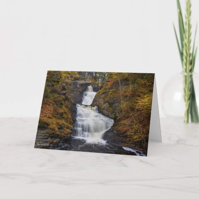 Raymondskill Falls in Autumn 2018 Card (Front)