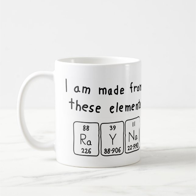 Rayna periodic table name mug (Left)