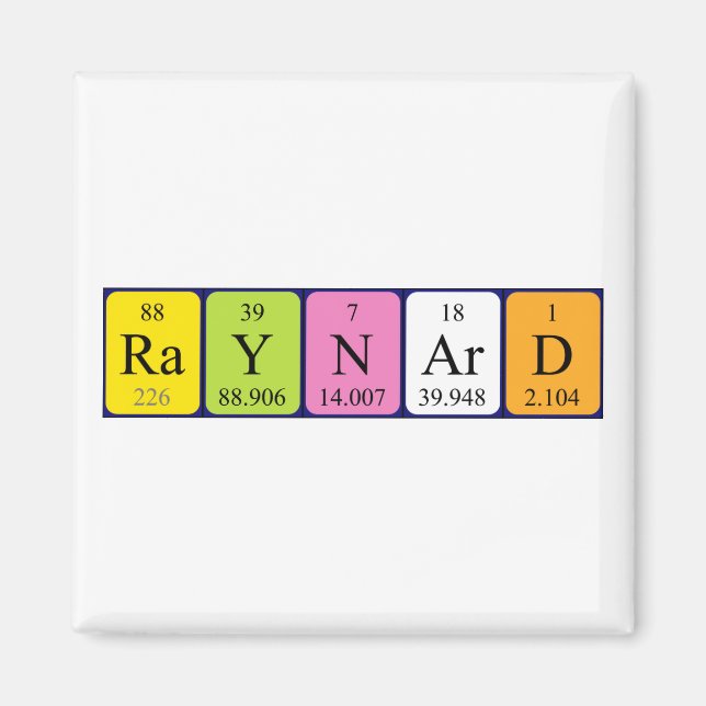 Raynard periodic table name magnet (Front)
