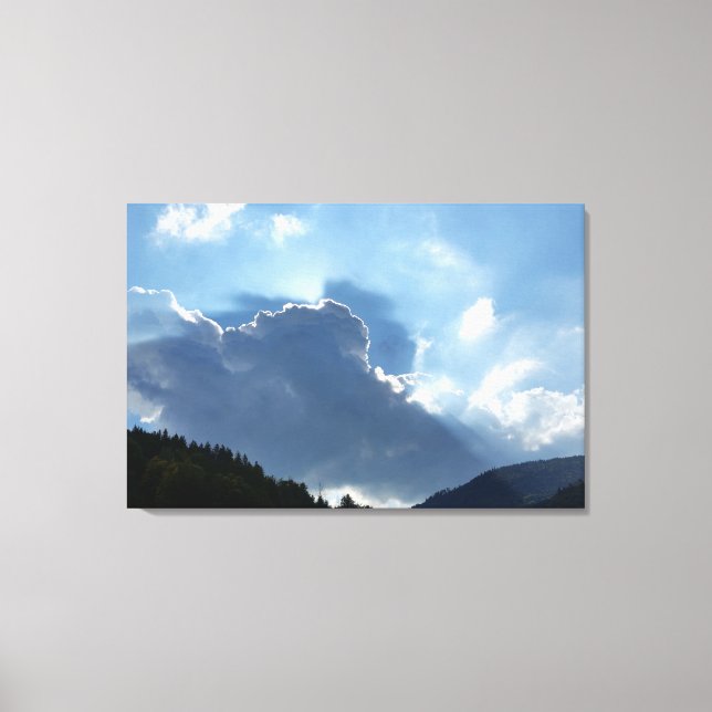 rays and clouds canvas print (Front)