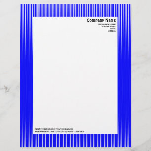 Rays - Blue and White Customized Letterhead