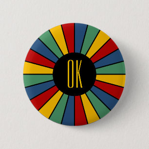 RAYS BUTTON I + your Photo, Text, Monogram