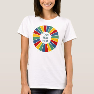 RAYS BUTTON I + your Photo, Text, Monogram T-Shirt