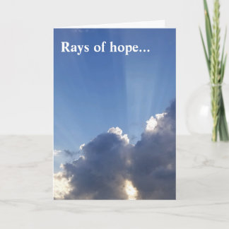 Rays of Hope words of encouragement Card