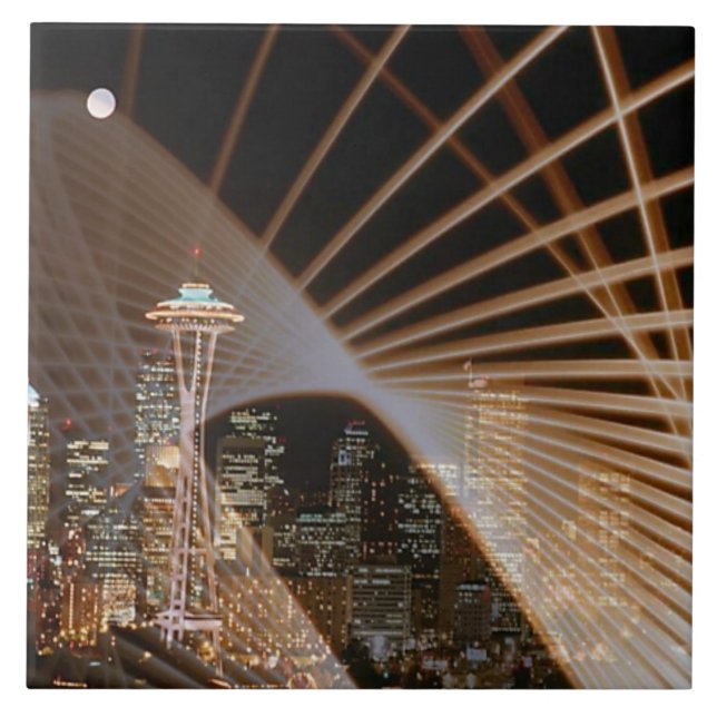 Rays of Light In The Night Tile (Front)