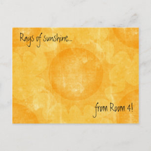 Rays of sunshine (Thank You) - Customised Postcard