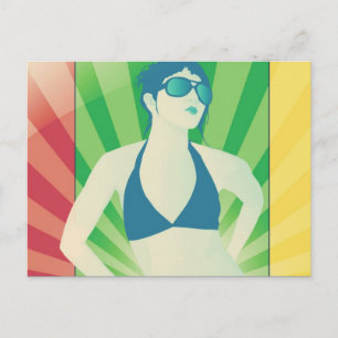 rays of vector postcard